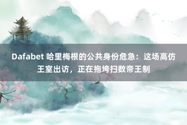 Dafabet 哈里梅根的公共身份危急：这场高仿王室出访，正在拖垮扫数帝王制