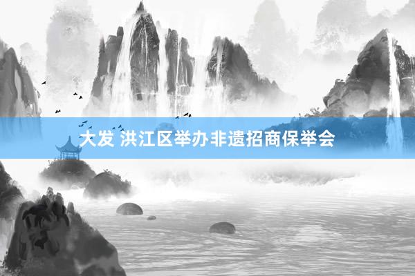 大发 洪江区举办非遗招商保举会